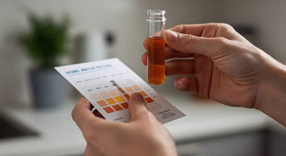 Water testing kit to check rust in water
