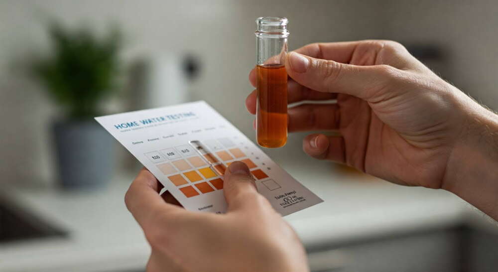 Water testing kit to check rust in water