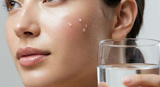 Glowing, healthy skin from drinking more water and making water taste better.